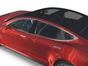 tesla pack semi roadster model s x 3 with interiors 3D Model