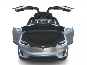 tesla pack semi roadster model s x 3 with interiors 3D Model