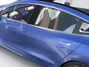 tesla pack semi roadster model s x 3 with interiors 3D Model