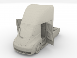 tesla pack semi roadster model s x 3 with interiors 3D-Modell