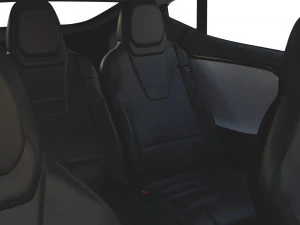 tesla pack semi roadster model s x 3 with interiors 3D Model