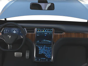 tesla pack semi roadster model s x 3 with interiors 3D Model