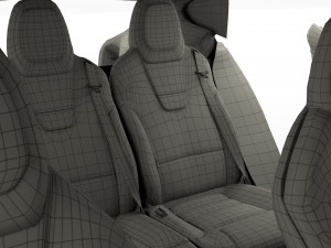 tesla pack semi roadster model s x 3 with interiors 3D-Modell