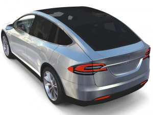 tesla pack semi roadster model s x 3 with interiors 3D Model