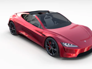 tesla pack semi roadster model s x 3 with interiors 3D Model