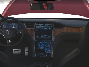 tesla pack semi roadster model s x 3 with interiors 3D Model