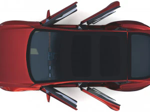 tesla pack semi roadster model s x 3 with interiors 3D Model