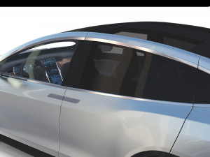 tesla pack semi roadster model s x 3 with interiors 3D-Modell