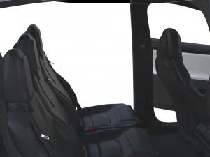 tesla packsemi roadster model s x 3 with interiors and chassis 3D Model