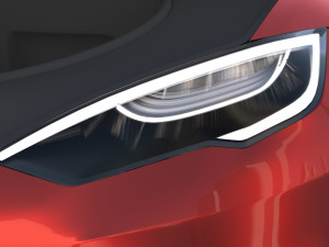 tesla packsemi roadster model s x 3 with interiors and chassis Model 3D
