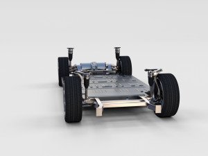 tesla packsemi roadster model s x 3 with interiors and chassis Model 3D
