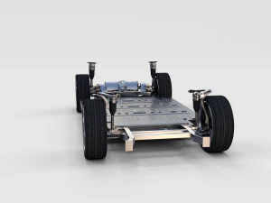 tesla packsemi roadster model s x 3 with interiors and chassis 3D Model