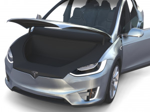 tesla packsemi roadster model s x 3 with interiors and chassis Model 3D