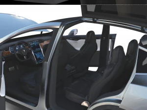 tesla packsemi roadster model s x 3 with interiors and chassis 3D Model