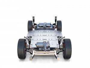 tesla packsemi roadster model s x 3 with interiors and chassis Model 3D