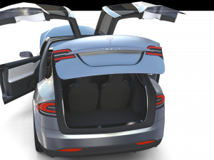 tesla packsemi roadster model s x 3 with interiors and chassis Model 3D