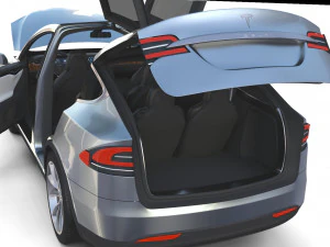 tesla packsemi roadster model s x 3 with interiors and chassis 3D Model