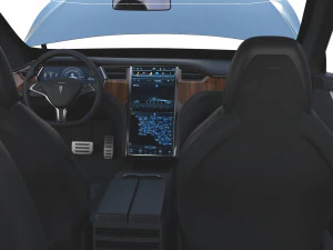 tesla packsemi roadster model s x 3 with interiors and chassis 3D Model