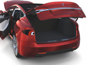 tesla packsemi roadster model s x 3 with interiors and chassis Model 3D
