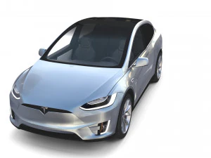 tesla packsemi roadster model s x 3 with interiors and chassis 3D Model