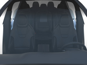 tesla packsemi roadster model s x 3 with interiors and chassis Model 3D