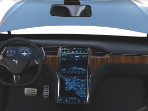 tesla packsemi roadster model s x 3 with interiors and chassis Model 3D