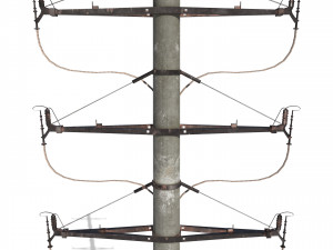 electricity pole 1 Model 3D