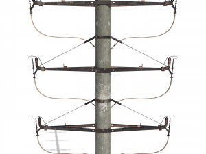 electricity pole 1 Model 3D