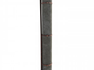 electricity pole 1 weathered Model 3D
