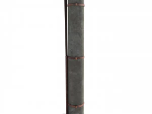 electricity pole 1 weathered 3D Model