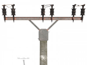 electricity pole 2 Modèle 3D