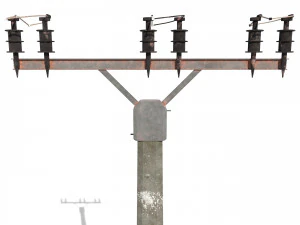 electricity pole 2 3D Model
