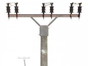 electricity pole 2 3D Model