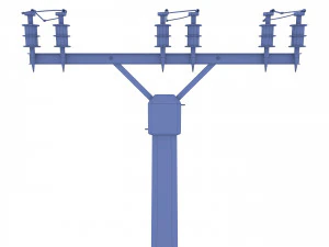 electricity pole 2 3D Model