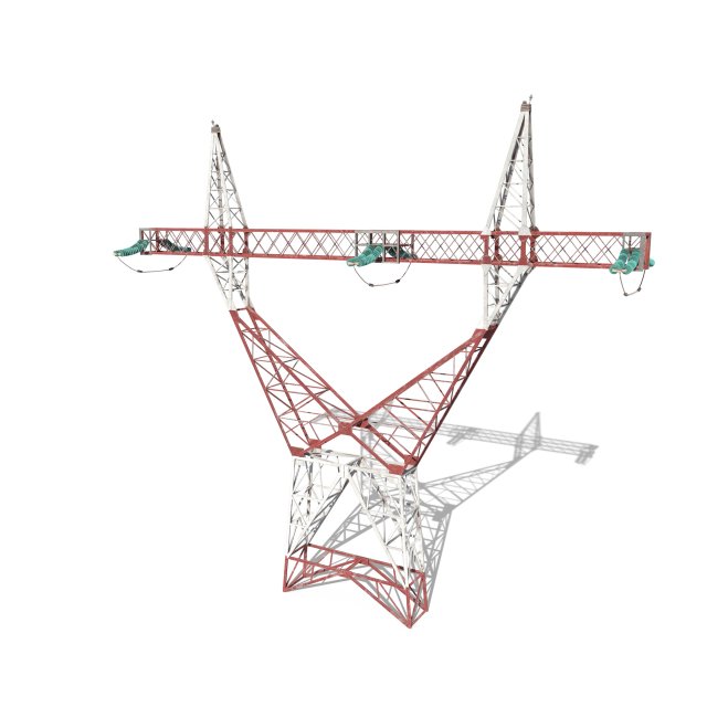 electricity pole 3 3D Model .c4d .max .obj .3ds .fbx .stl .blend 