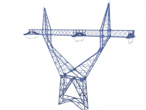 electricity pole 3 3D Model