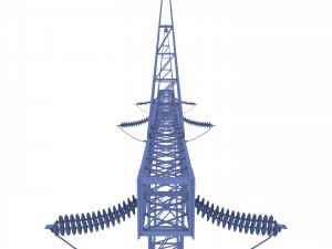 electricity pole 3 3D Model