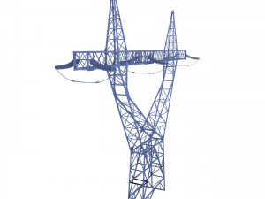 electricity pole 3 3D Model