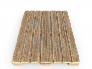 wooden pallet 3 3D Модель