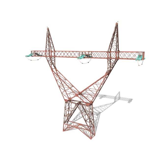 electricity pole 3 weathered 3D Модель .c4d .max .obj .3ds .fbx .stl .blend 