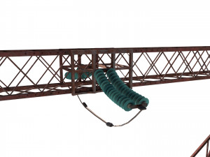 electricity pole 3 weathered 3D Модель