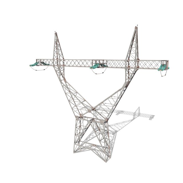 electricity pole 4 Model 3D .c4d .max .obj .3ds .fbx .stl .blend 