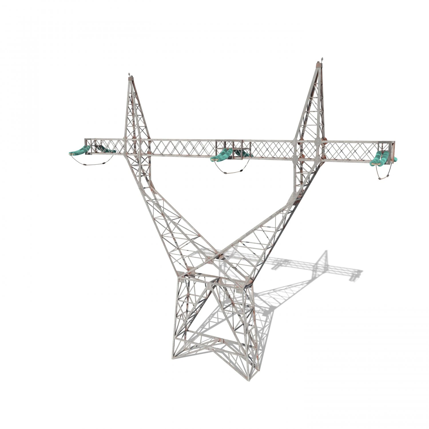 electricity pole 4 3D Model .c4d .max .obj .3ds .fbx .stl .blend
