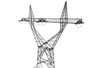 electricity pole 4 Model 3D