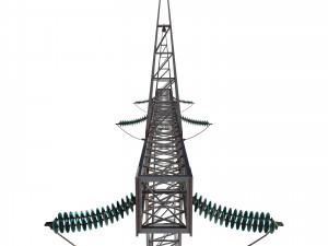 electricity pole 4 Model 3D