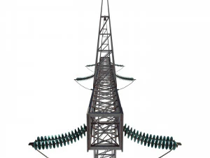 electricity pole 4 3D Model