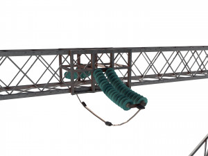 electricity pole 4 Model 3D