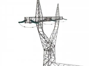 electricity pole 4 3D Model