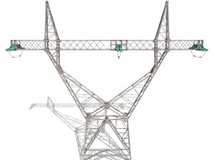 electricity pole 4 Model 3D