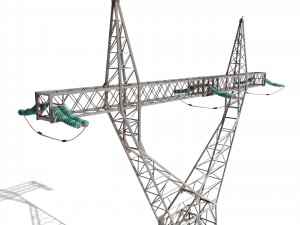 electricity pole 4 Model 3D